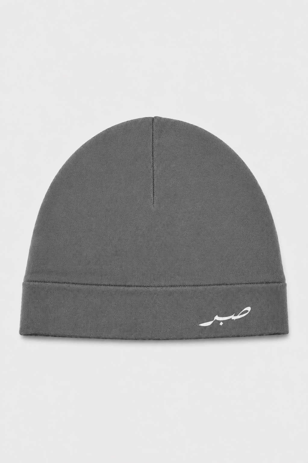 Bonnet en satin gris
